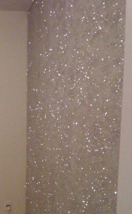 interior house painting glitter wall